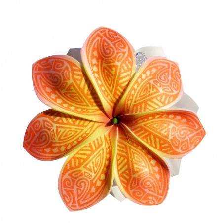 Pinces à cheveux croco fleurs Tatouage Maori