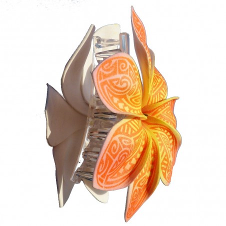 Pinces à cheveux croco fleurs Tatouage Maori