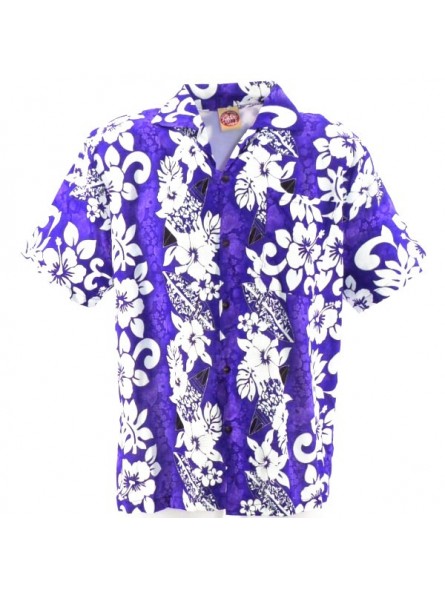 Chemise Hawaïenne rouge Palmeraie