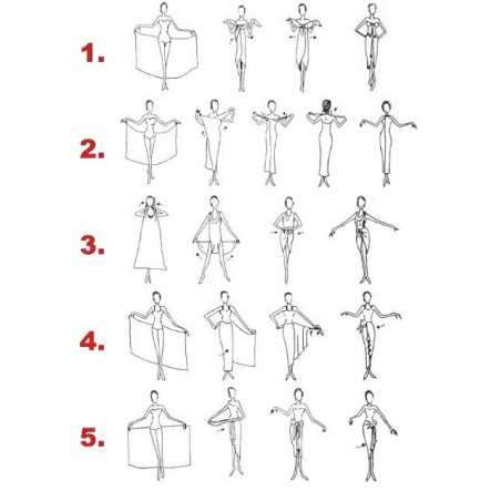 Paréo rouge 5 frangipanes