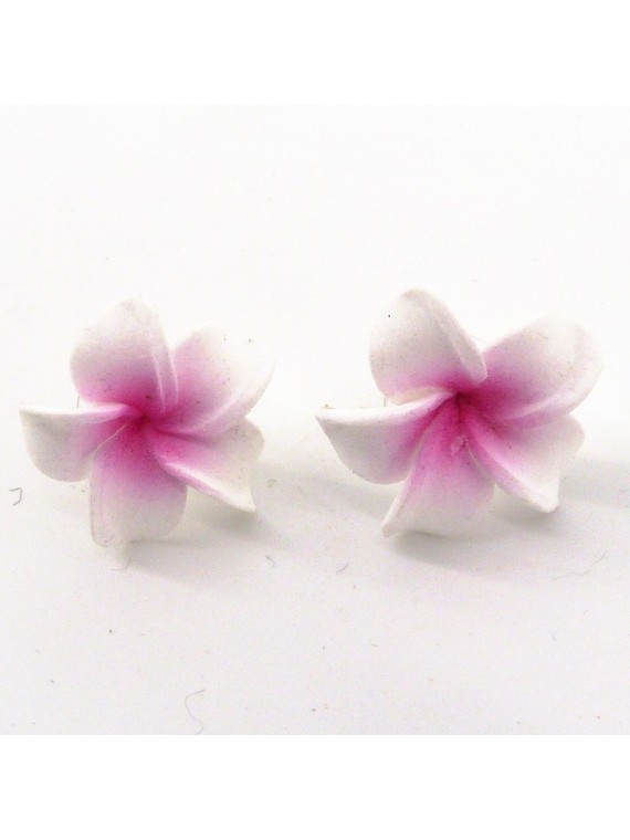 PETITE BOUCLE D'OREILLE frangipane viollette