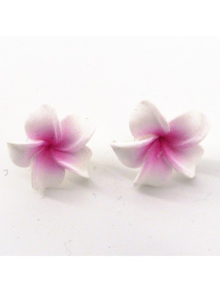 PETITE BOUCLE D'OREILLE frangipane viollette