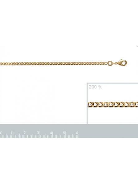 Chaine or 2.4 mm pour pendentif