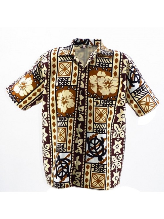 Chemise Hawaïenne Modern Tapa