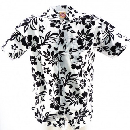 Chemise Hawaïenne fond blanc