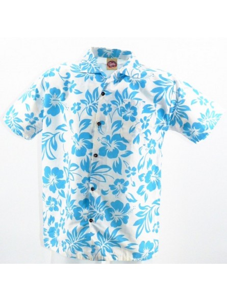 Chemise Hawaïenne fond blanc