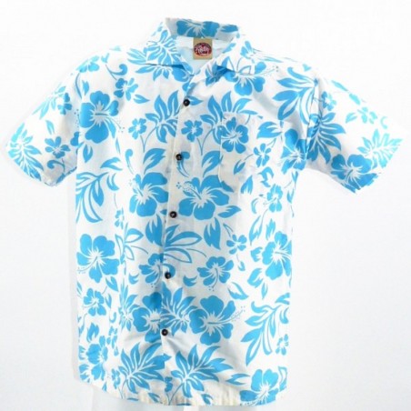 Chemise Hawaïenne fond blanc