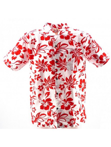 Chemise Hawaïenne fond blanc