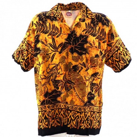 Chemise hawaïenne marron Ruapehu