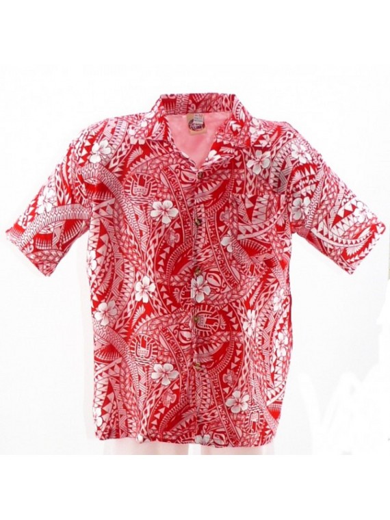 Chemise Hawaïenne polynesian Tattoo