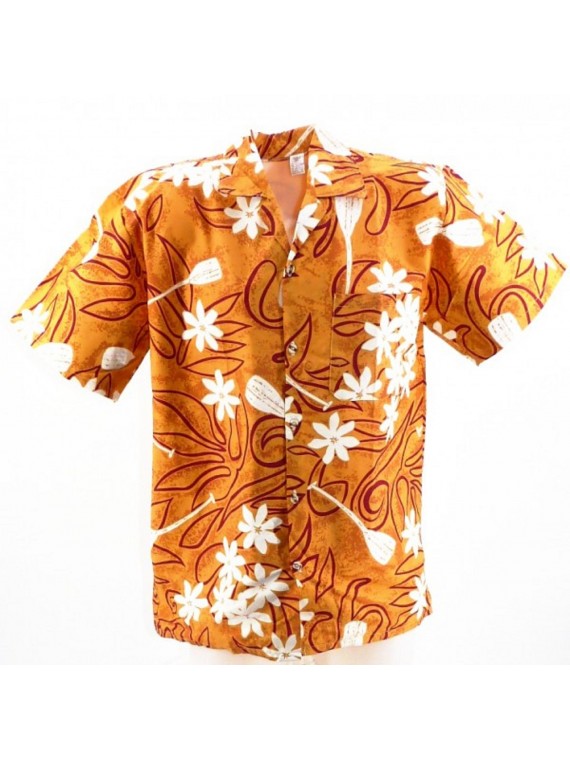 Chemise Tahitienne Tiaré Pagaie