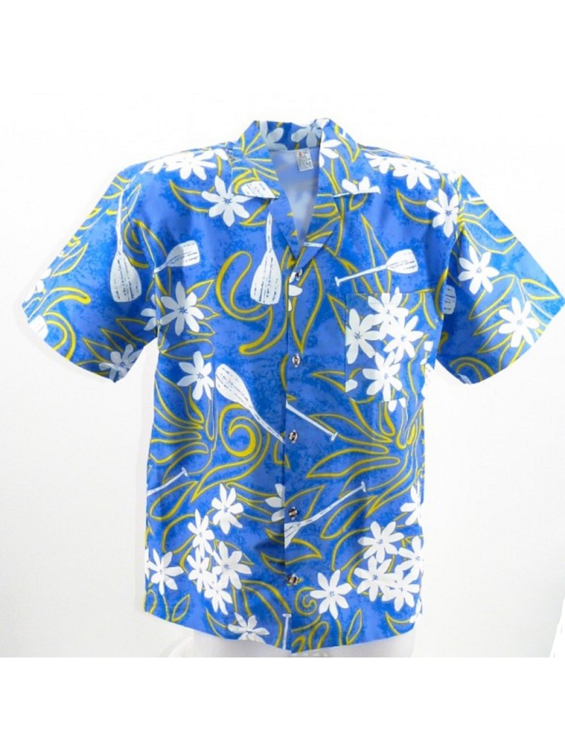 Chemise Tahitienne Tiaré Pagaie