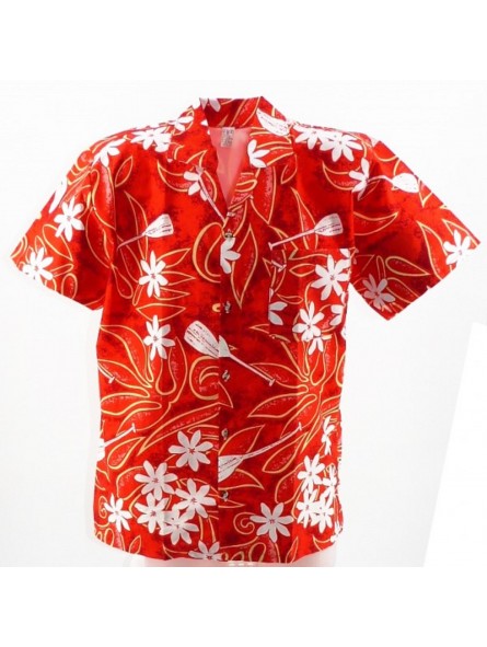 Chemise Tahitienne Tiaré Pagaie Chemise Tahitienne Tiaré Pagaie