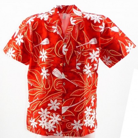 Chemise Tahitienne Tiaré Pagaie