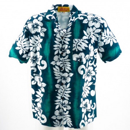 Chemise Hawaïenne hibiscus line enfant