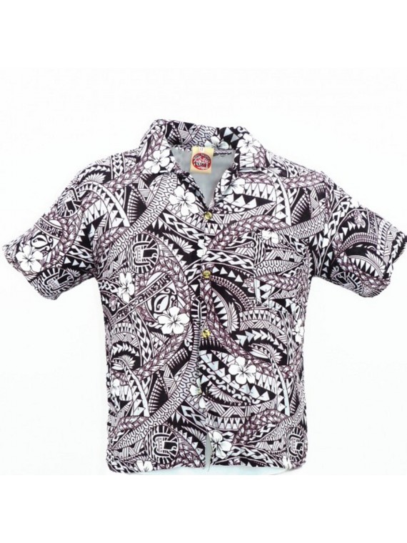 Chemise hawaïenne enfant Polynésian Tattoo