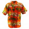 Chemise Hawaïenne orange Plage