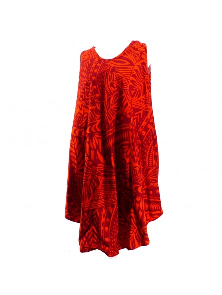 Robe tunique grande taille tatouage polynésien
