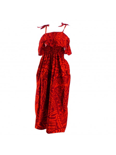 Robe volant poitrine tatouage polynesien Robe volant poitrine tatouage polynesien