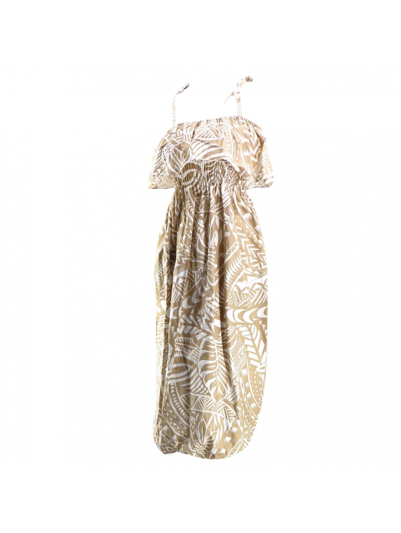 Robe volant poitrine tatouage polynesien