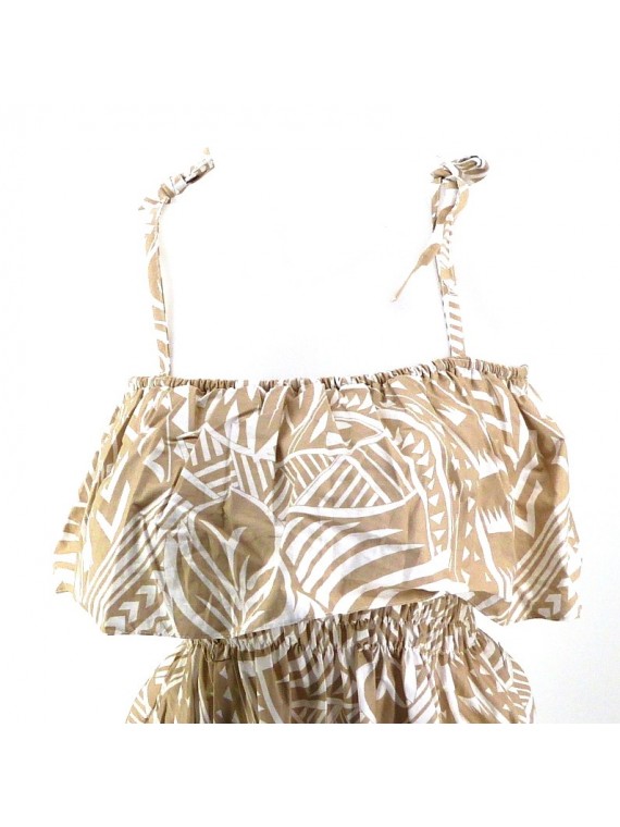 Robe volant poitrine tatouage polynesien
