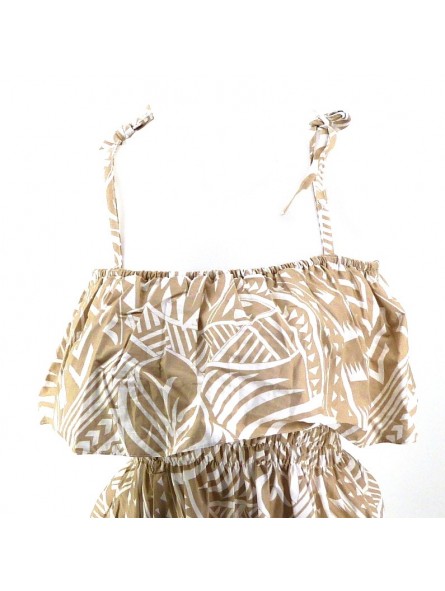 Robe volant poitrine tatouage polynesien