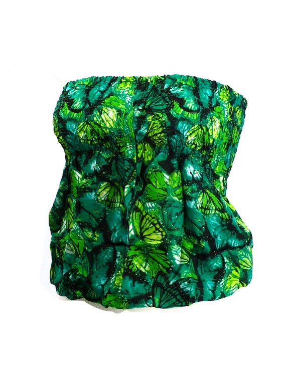 Bustier vert froncé femme Butterfly
