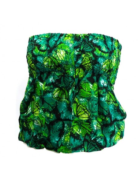 Bustier vert froncé femme Butterfly