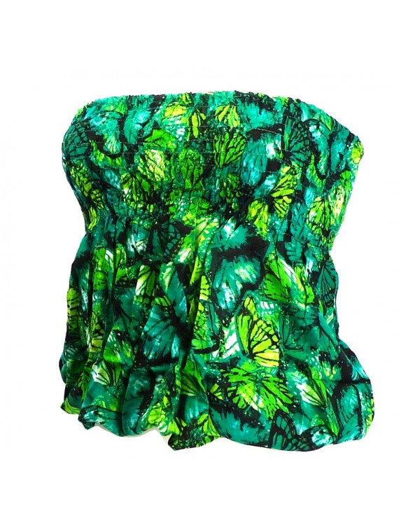 Bustier vert froncé femme Butterfly
