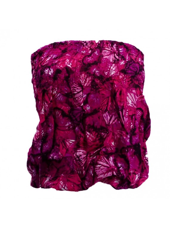 Bustier fushia froncé femme Butterfly