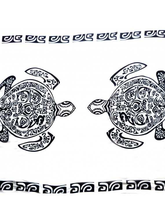 Paréo noir tatouage tortue