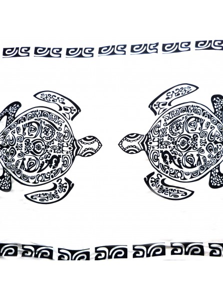 Paréo noir tatouage tortue