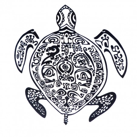 Paréo blanc tatouage double tortues