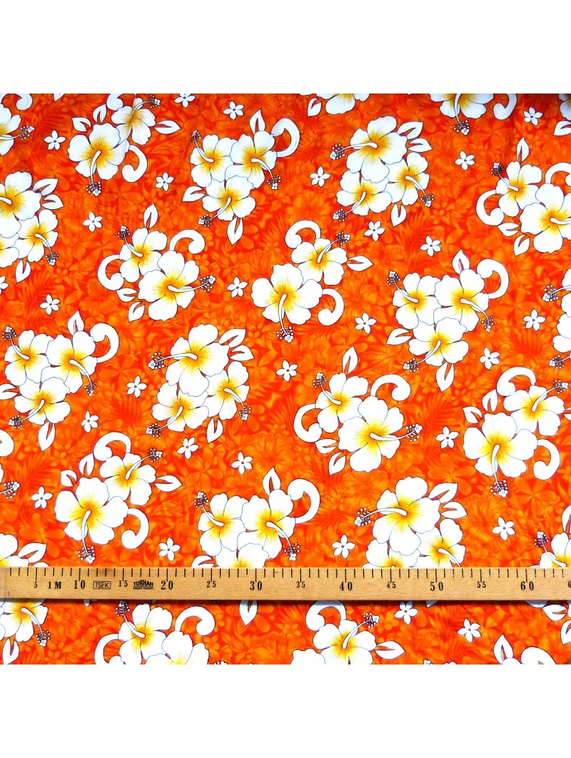 Couleur Orange Collier Hawaien Tissu Uni Palais De La Fête 