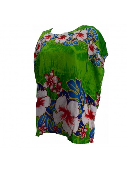 Haut femme vert hibiscus