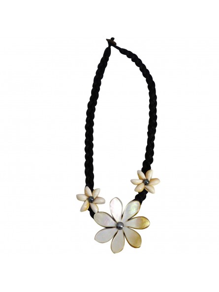 collier en nacre tiaré perle d'eau douce