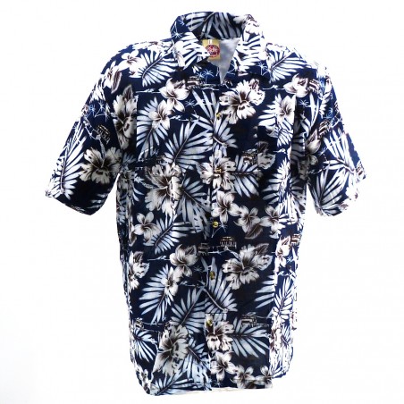 Chemise Hawaïenne bleu Moho