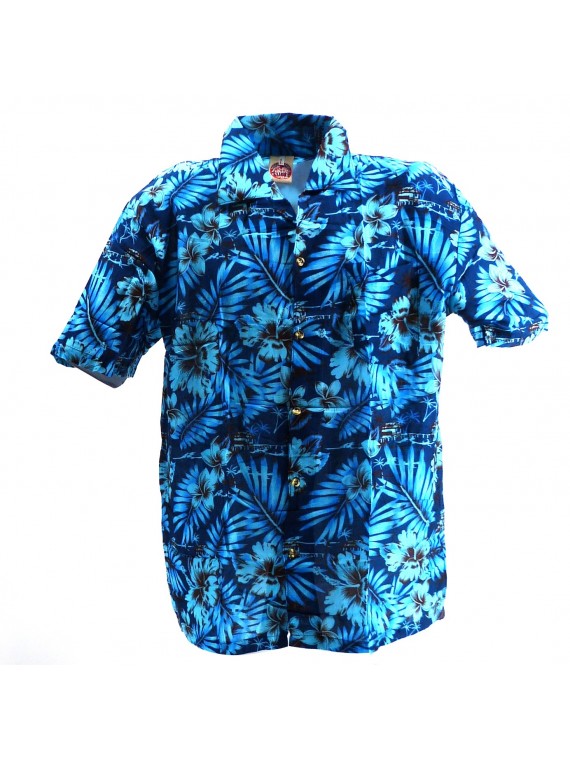 Chemise Hawaïenne bleu Moho