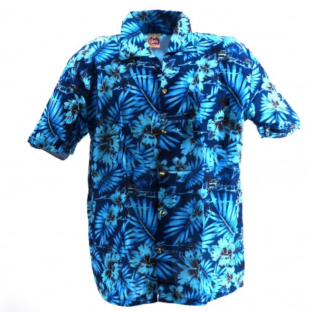 Chemise Hawaïenne bleu Moho