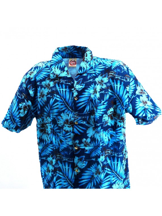 Chemise Hawaïenne bleu Moho