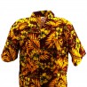 Chemise Hawaïenne marron jaune Moho