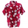 Chemise Hawaïenne rouge tiaré tatouage