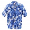 Chemise Hawaïenne bleu tiaré tatouage