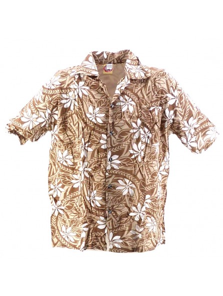 Chemise Hawaïenne rouge tiaré tatouage