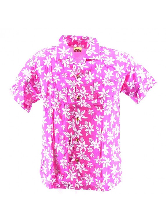 Chemise Hawaïenne rose tiaré