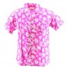 Chemise Hawaïenne rose tiaré