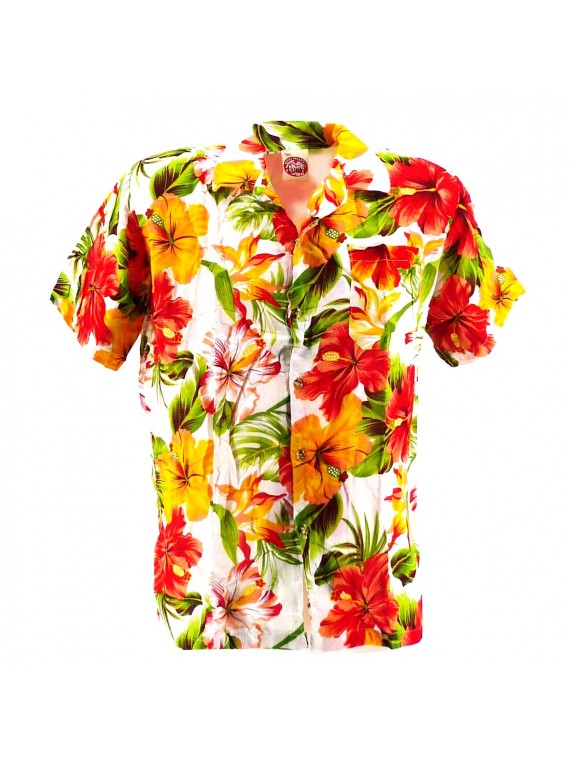 Chemise Hawaïenne blanche Maupiti