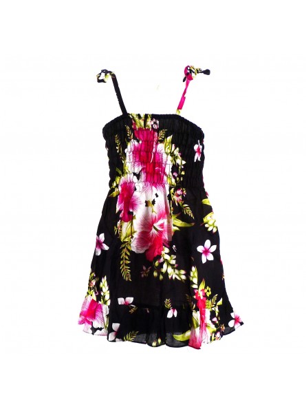 robe enfant noir hibiscus rose robe enfant noir hibiscus rose