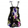 robe enfant noir hibiscus violet