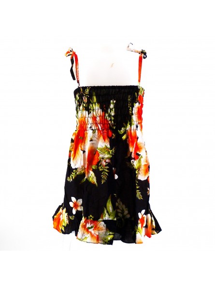 robe enfant noir hibiscus orange robe enfant noir hibiscus orange